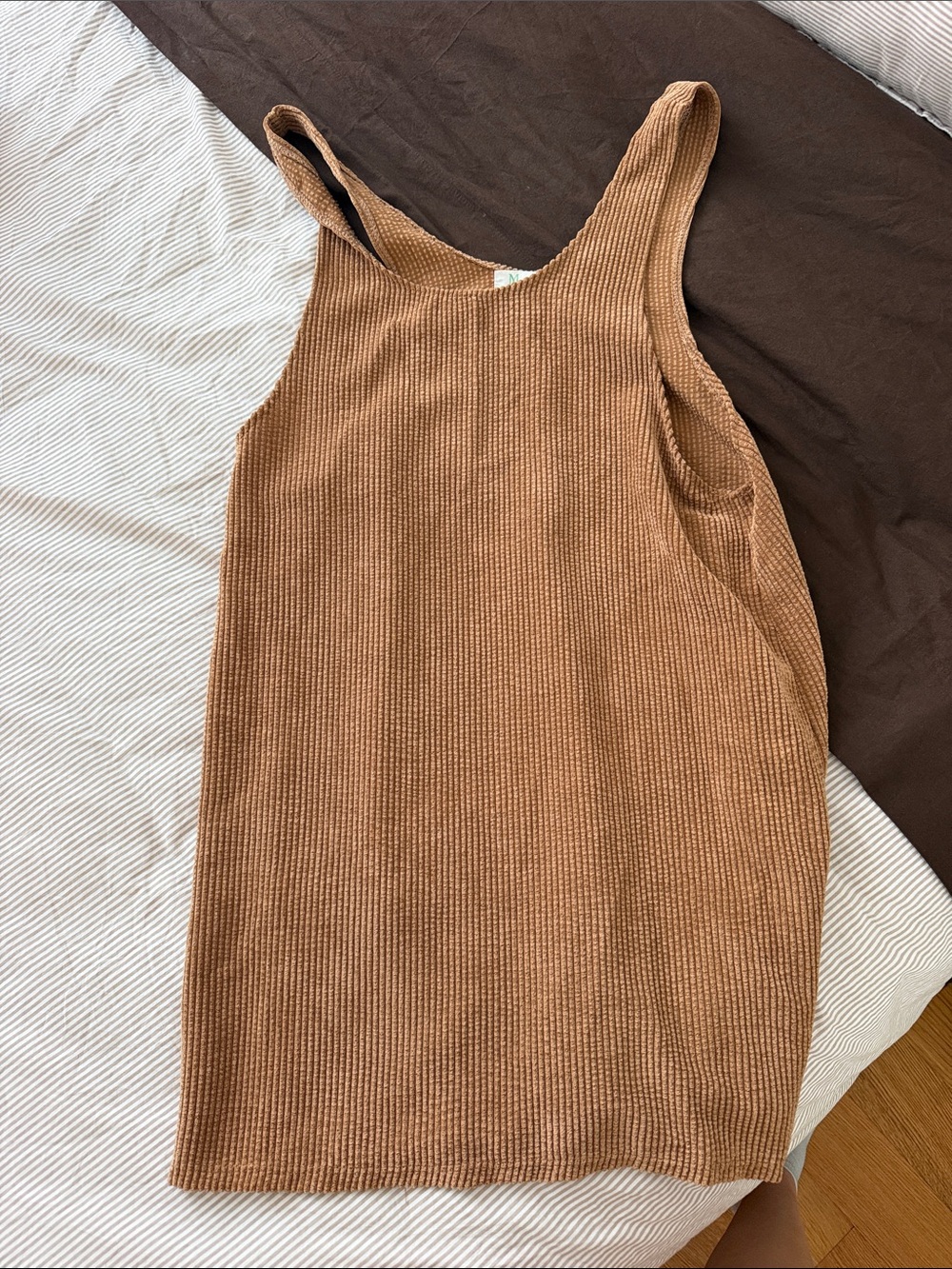 Ribbed Dress Brown - Women
